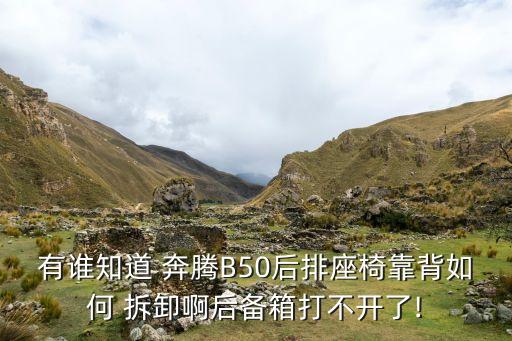 有谁知道 奔腾B50后排座椅靠背如何 拆卸啊后备箱打不开了!