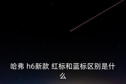 哈弗 h6新款 红标和蓝标区别是什么