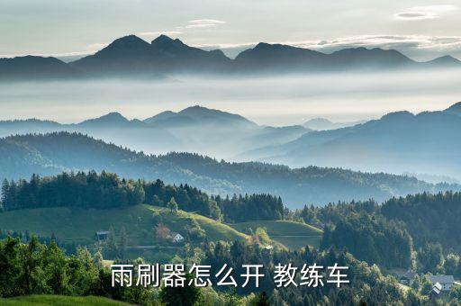 雨刷器怎么开 教练车