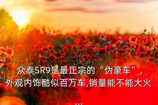  众泰SR9是最正宗的“伪豪车”,外观内饰酷似百万车,销量能不能大火...