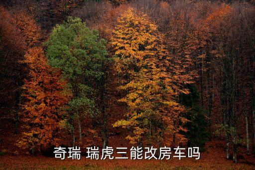 奇瑞 瑞虎三能改房车吗