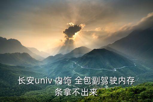 长安univ 内饰 全包副驾驶内存条拿不出来