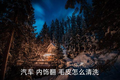 汽车 内饰翻 毛皮怎么清洗