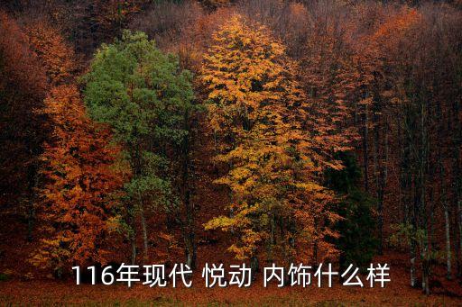 116年现代 悦动 内饰什么样