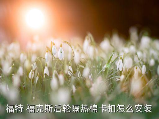 福克斯换门内饰卡子扣,如何更换后轮隔热棉内衬?