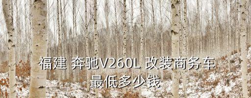  福建 奔驰V260L 改装商务车最低多少钱