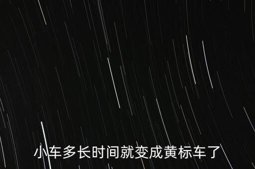 小车多长时间就变成黄标车了