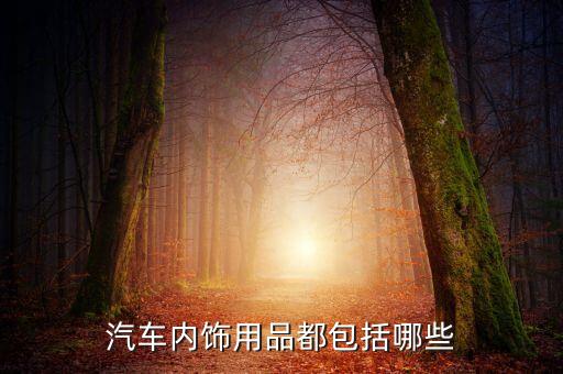 汽车内饰用品都包括哪些