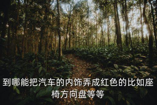 汽车改内饰颜色去哪里，汽车内饰座椅改色去哪里改