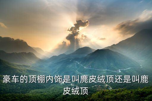 豪车的顶棚内饰是叫麂皮绒顶还是叫鹿皮绒顶