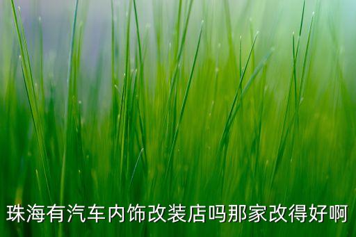 珠海有汽车内饰改装店吗那家改得好啊