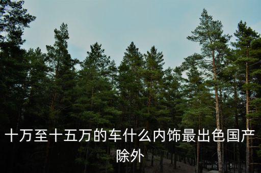 十万至十五万的车什么内饰最出色国产除外