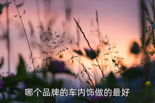哪个品牌的车内饰做的最好