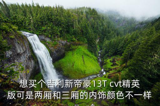 想买个吉利新帝豪13T cvt精英版可是两厢和三厢的内饰颜色不一样