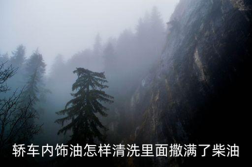 轿车内饰油怎样清洗里面撒满了柴油