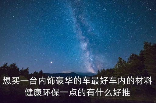 想买一台内饰豪华的车最好车内的材料健康环保一点的有什么好推