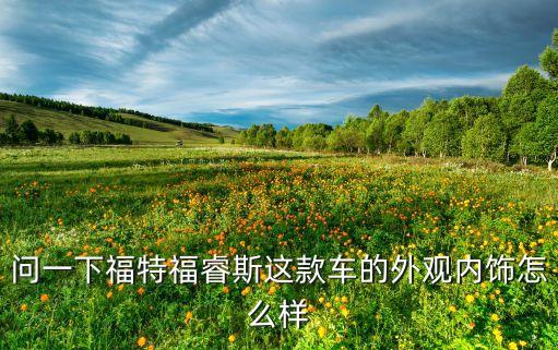 问一下福特福睿斯这款车的外观内饰怎么样