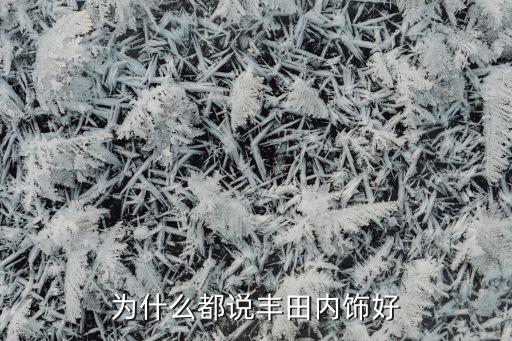 为什么都说丰田内饰好