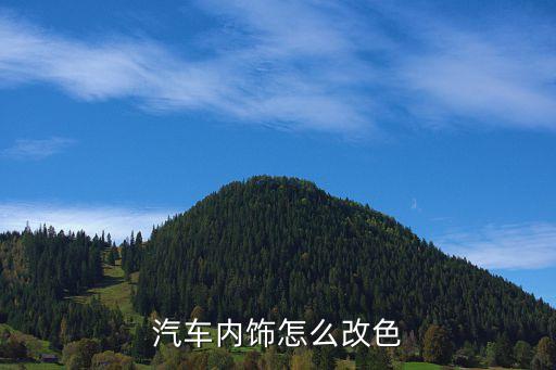 汽车内饰怎么改色