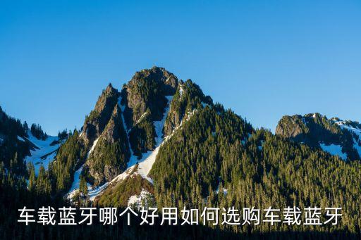 车载蓝牙哪个好用如何选购车载蓝牙