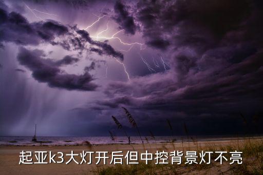 起亚k3大灯开后但中控背景灯不亮