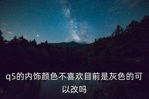 q5的内饰颜色不喜欢目前是灰色的可以改吗