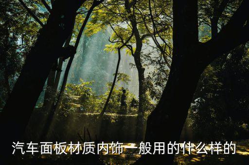 汽车面板材质内饰一般用的什么样的