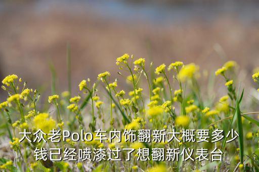 大众老Polo车内饰翻新大概要多少钱已经喷漆过了想翻新仪表台