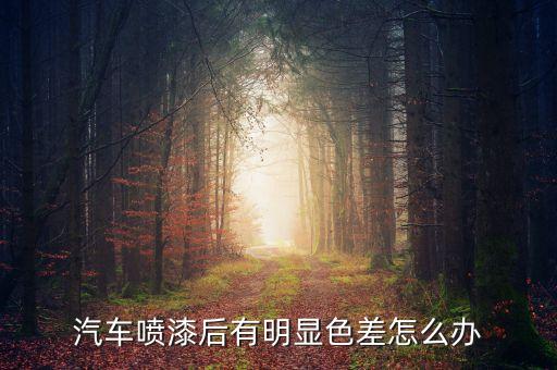 汽车喷漆后有明显色差怎么办