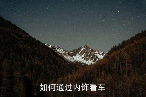 如何通过内饰看车