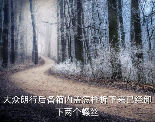 大众朗行后备箱内盖怎样拆下来已经卸下两个螺丝