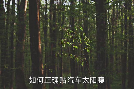 如何正确贴汽车太阳膜