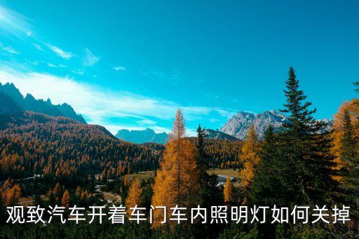 观致汽车开着车门车内照明灯如何关掉