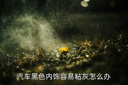 汽车黑色内饰容易粘灰怎么办