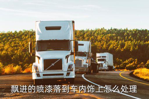 飘进的喷漆落到车内饰上怎么处理