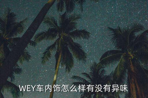 WEY车内饰怎么样有没有异味