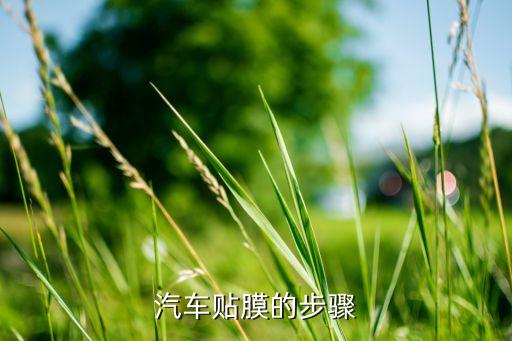 汽车贴膜的步骤