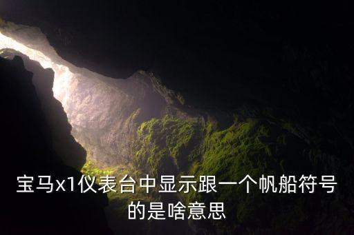 宝马x1仪表台中显示跟一个帆船符号的是啥意思