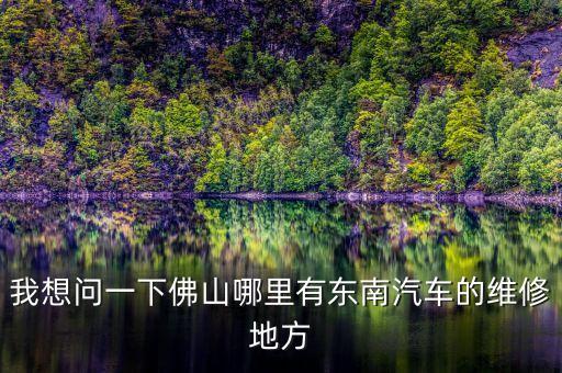 我想问一下佛山哪里有东南汽车的维修地方