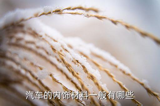 汽车的内饰材料一般有哪些