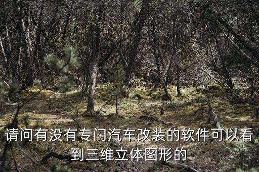 请问有没有专门汽车改装的软件可以看到三维立体图形的