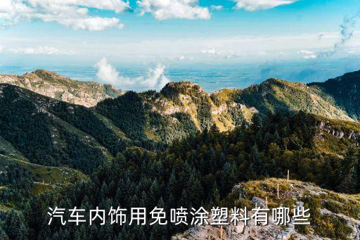 汽车内饰用免喷涂塑料有哪些