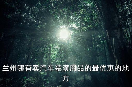 兰州哪有卖汽车装潢用品的最优惠的地方