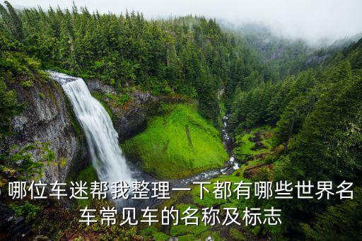 哪位车迷帮我整理一下都有哪些世界名车常见车的名称及标志