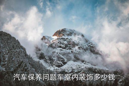 汽车保养问题车室内装饰多少钱