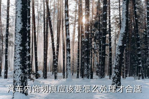 汽车内饰划痕应该要怎么处理才合适