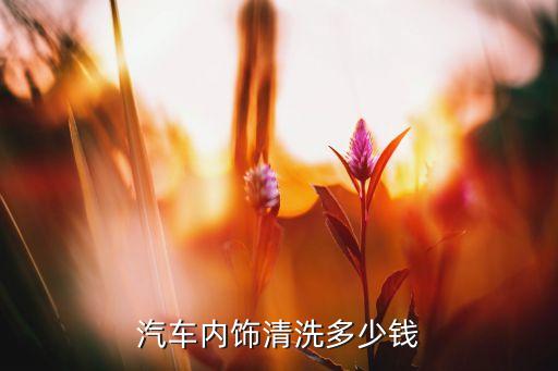 汽车内饰清洗多少钱