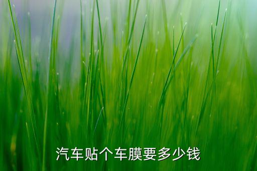 汽车贴个车膜要多少钱