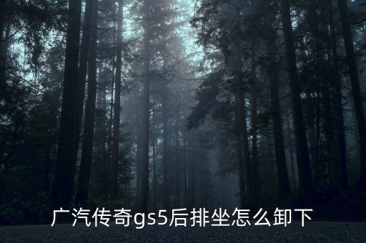 广汽传奇gs5后排坐怎么卸下