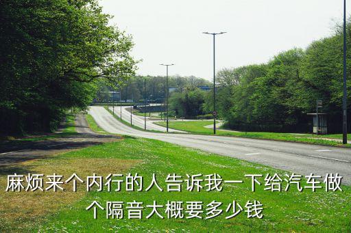 麻烦来个内行的人告诉我一下给汽车做个隔音大概要多少钱